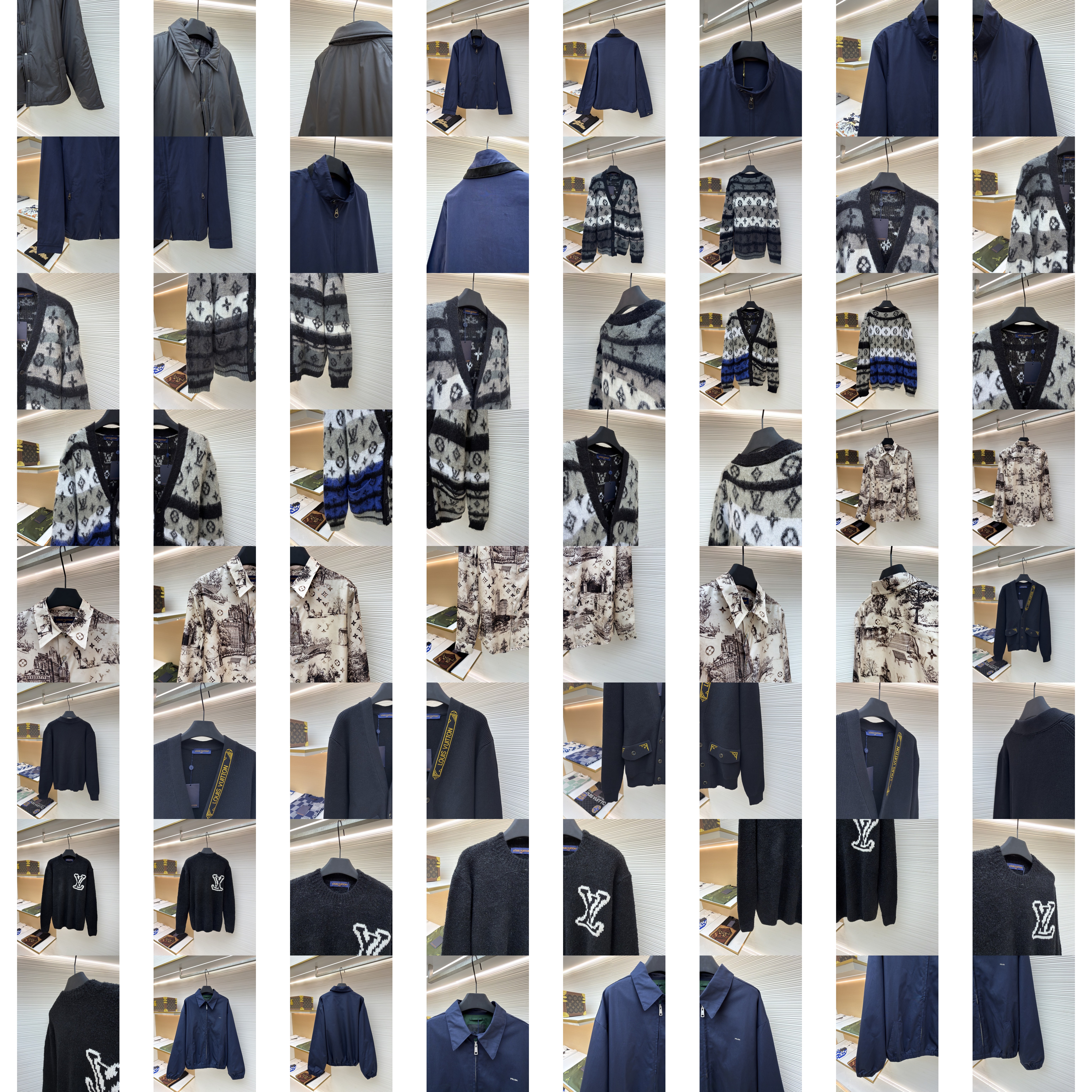 LOUIS VUITTON ● 17700 ● 1680840-A75 ● ● ● ● 190 ● S-M-L-XL ● 75D “ ! Monogram City Walk 3D Manica lungaCamicia