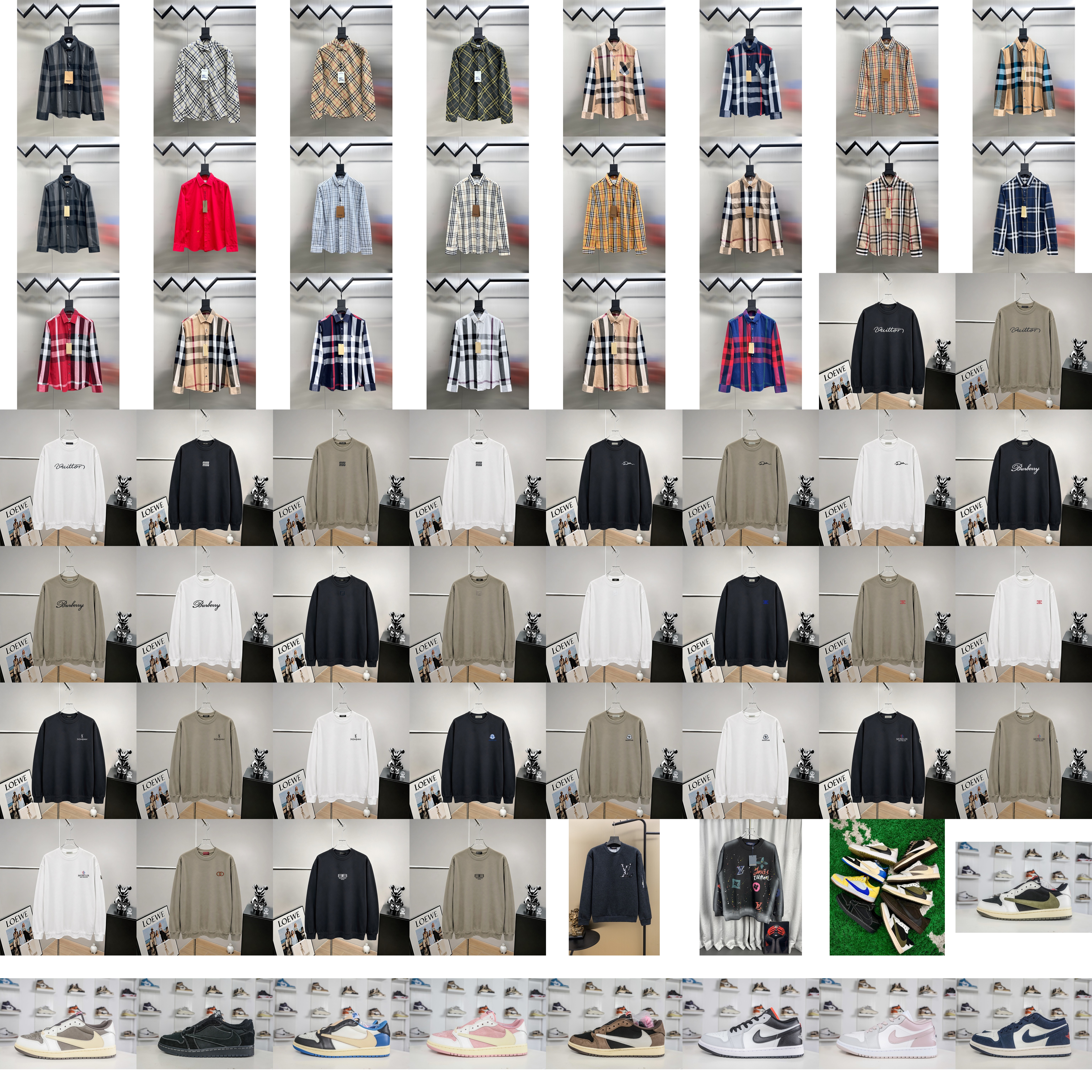 Burberry🌟 🔥 ✨ 👍 🐎🐎 M~3XL Manica lunga Camicia