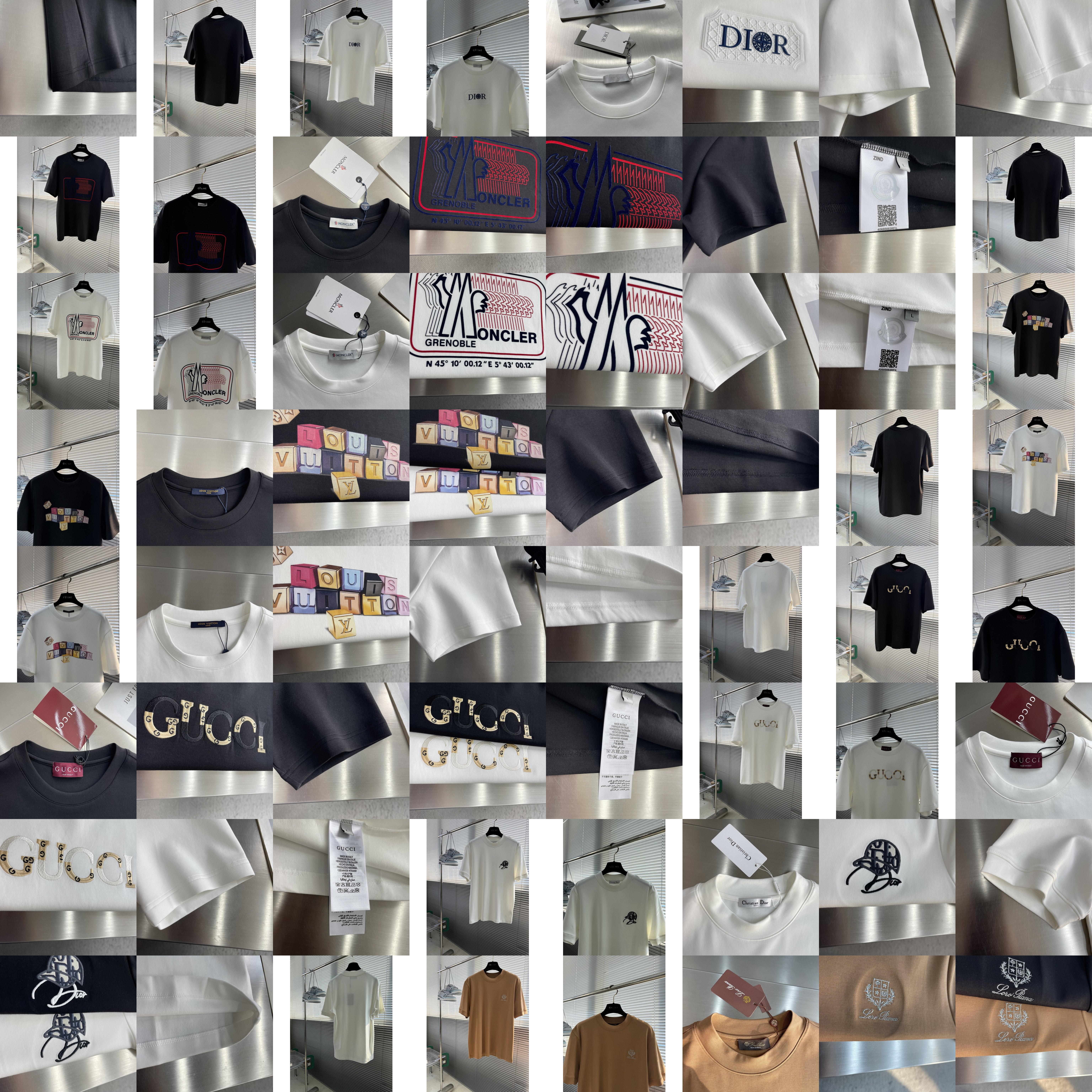Loro Piana 2026 T Logo, . … 100%,,, . . .,, . M-3XL Manica corta Maglia